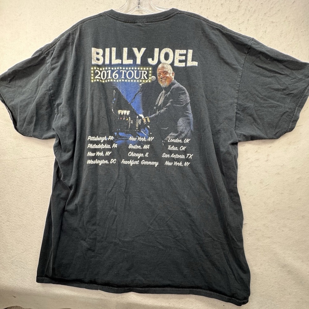 Men's 2016 Billy Joel In Concert‎ Tour Piano Man Chicago Cubs Tee Shirt 2XL - Picture 7 of 10